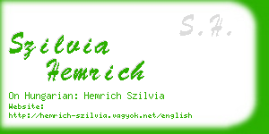 szilvia hemrich business card